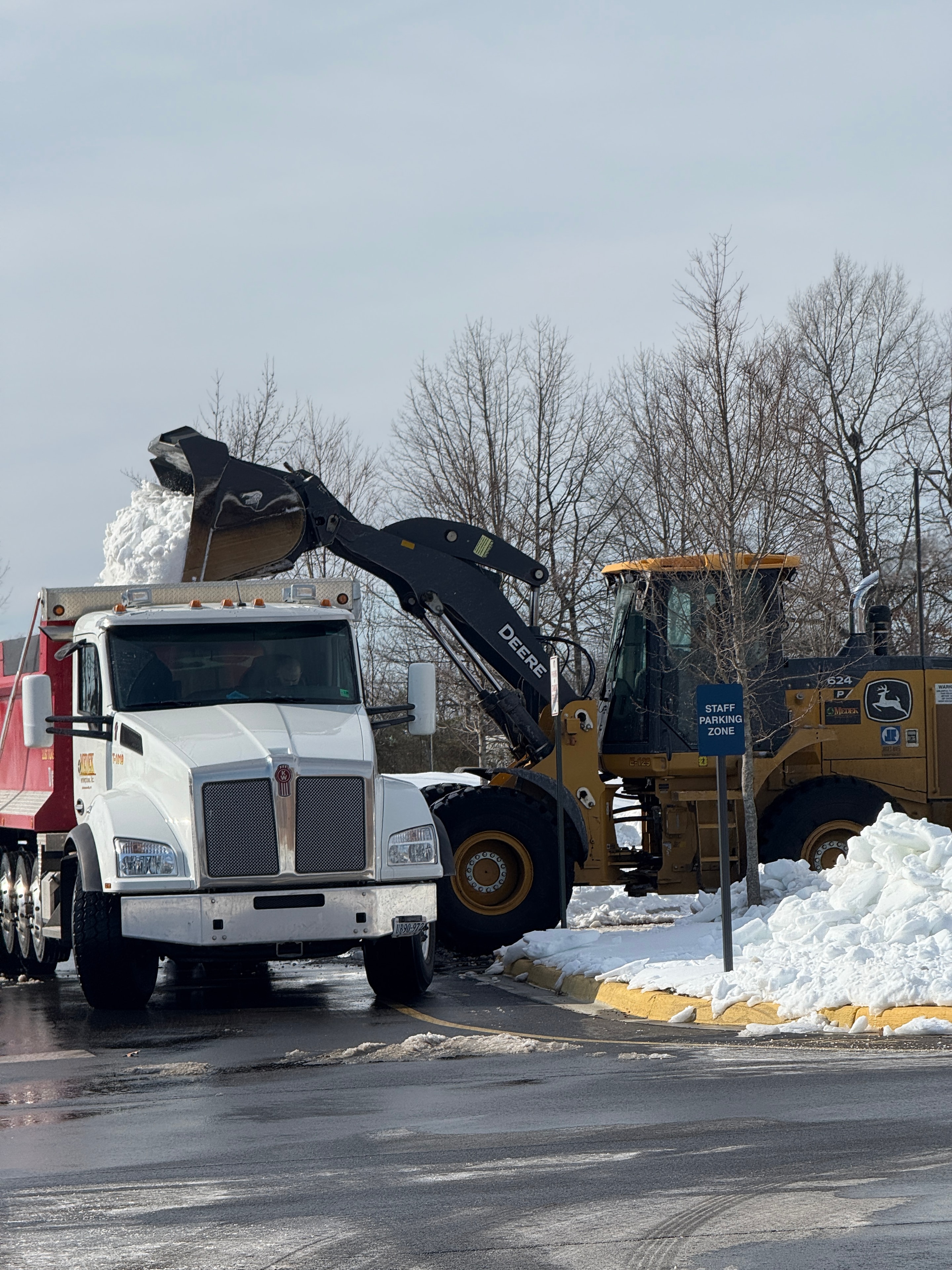 Snow hauling — full lot removal after major storm